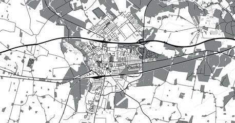 Urban vector city map of Ringstead, Denmark