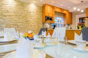 Modern dining room in luxury house.