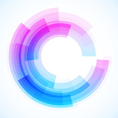 Obraz premium Geometric frame from circles, vector abstract background, wallpaper 