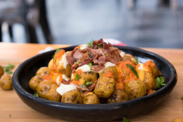 Papas con queso