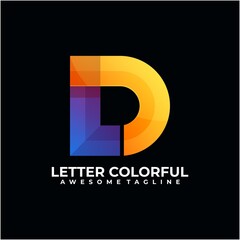 Letter colorful logo design template