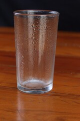 Empty cold glass of water