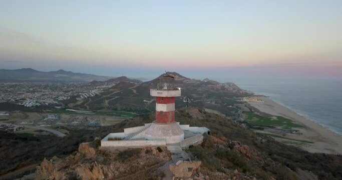 New Cabo Falso Light, Los Cabos, Mexico, overlooking the sea and beach