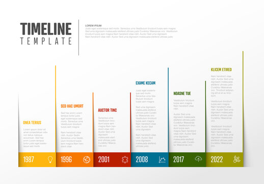 Infographic Timeline with Blocks