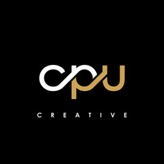 CPU Letter Initial Logo Design Template Vector Illustration