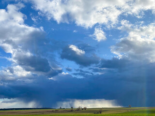 Clouds over field