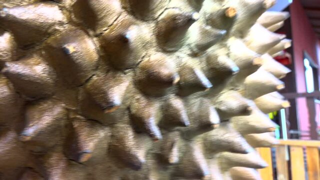 golden asian fruit decoration moving in the wind.