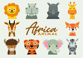 Obraz na płótnie Canvas set of animals