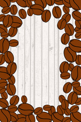 Blank coffee beans frame
