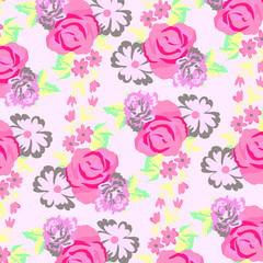 Watercolor Flower background. Vector illustration of a beautiful floral bouquet. 