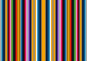 Ethnic textile background. Serape mexican blanket. Mexican stripe seamless pattern. Ornament for Cinco de Mayo fiesta decor. Ethnic boho fabric illustration. Western decor style.