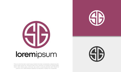 Initials SG logo design. Initial Letter Logo.	