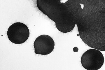 dark drops on bemage background ink watercolor smudge © Alex