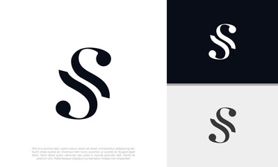 Initials S. SS logo design. Initial Letter Logo	
