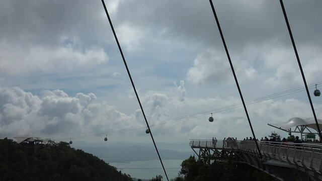 mountain top view from the langkawi skybridge.
