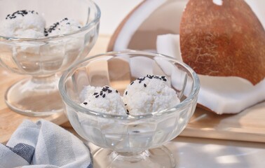 the coconut ice cream