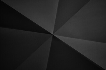 Black paper folded from the center