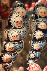 Colorful set of matrioskas