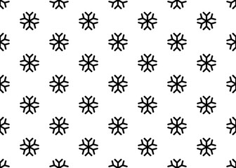 Snowflake on a white background. Seamless background for design.