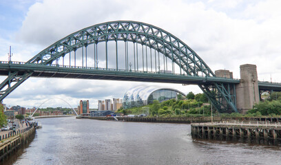 Fototapeta na wymiar Tyne Bridge over the River Tyne, Newcastle, England, UK. Connecting Newcastle Upon Tyne and Gateshead