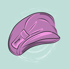 Beautiful fashion drawn vector cap