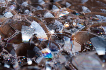 Black drop of water. Abstract background