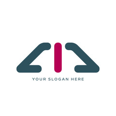 AIA Letter Logo Design with Creative Intersected icon
