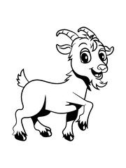 Ziege meckern lächeln 