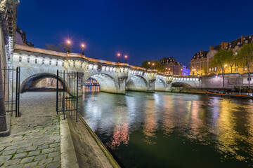 Obraz premium Paris bridge and Seine river