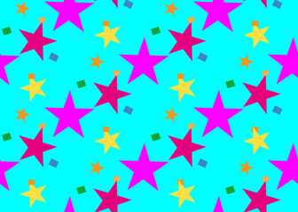 Obraz premium Bright background with stars. Festive background. Seamless texture.