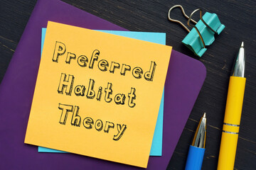  Financial concept meaning Preferred Habitat Theory with phrase on the page.