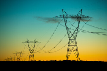 power distribution in the night sky