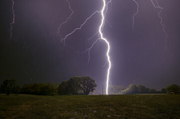 Flash of scenic lightning during a thunderstorm