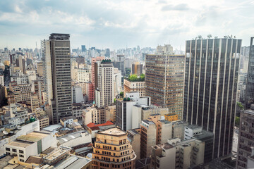 Obraz premium Aerial view of downtown Sao Paulo Buildings - Sao Paulo, Brazil
