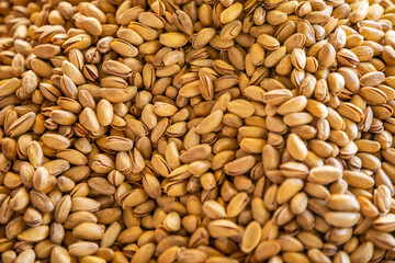 Dry nuts in turkish market in Antalya, Turkey. Nutrition And Vitamins. Healthy Raw Food. Food background