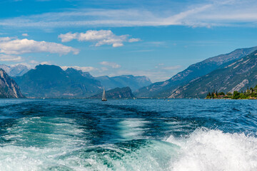 Beautiful peaceful lake Garda, Italy.