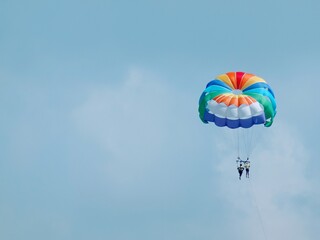 paragliding in the sky