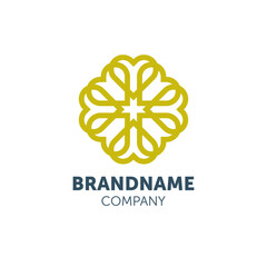 Ornamental logo design with geometry