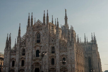 milan cathedral at dawn