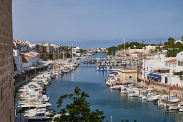 Fototapeta na wymiar Port of Ciudadela (Ciutadella) on the island of Menorca. Spain.
