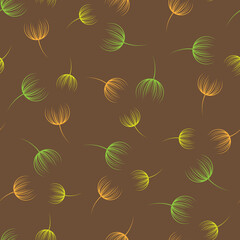 Autumn pattern with airy seeds