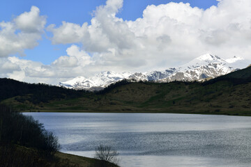 Fototapeta na wymiar Mountain lake Ertso in the South Caucasus
