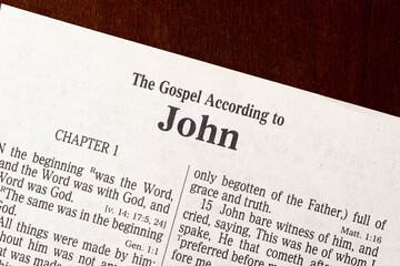 The Gospel of John Title Page Close-Up