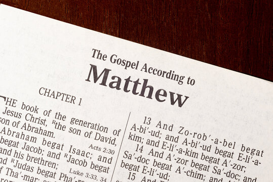 The Book of Matthew Title Page Close-up