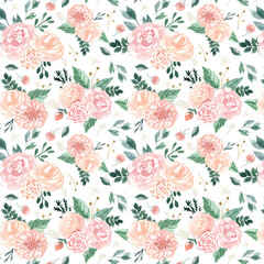 Watercolor floral digital paper floral pattern 