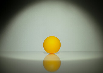 Orange ping pong ball