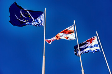 flag of Georgia, Adjara and the European Union