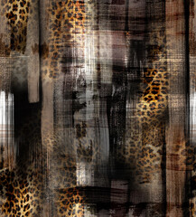 Seamless leopard texture pattern print.