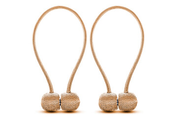 Fototapeta premium Magnetic Curtain Tiebacks Clip Curtain on a white background