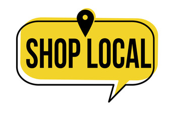 Shop local speech bubble